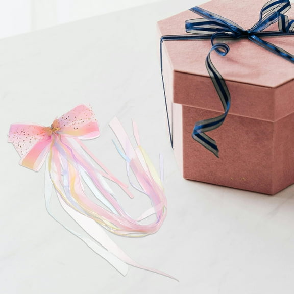 WHAMVOX Ribbon Bow Decorations Large DIY Bow Hairpins Polyester Big Bow Wedding Party Birthday Present Wrapping Bow for Women Brides Bridesmaids