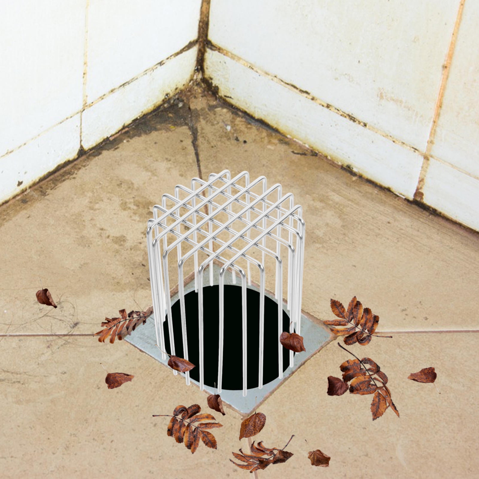 WHAMVOX Roof Gutter Leaf Strainer Roof Drainage Filter Cover Stainless ...