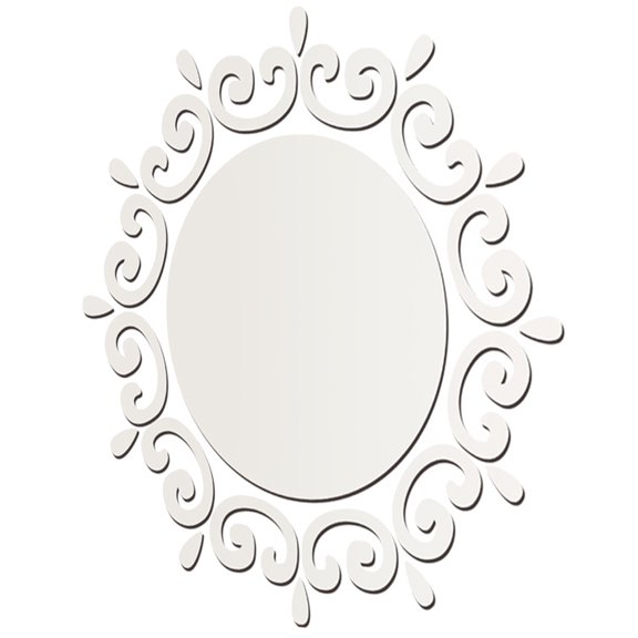ROMANSENTIAL Bathroom Decals for Wall Acrylic Reflective Bathroom Decoration 1Pack