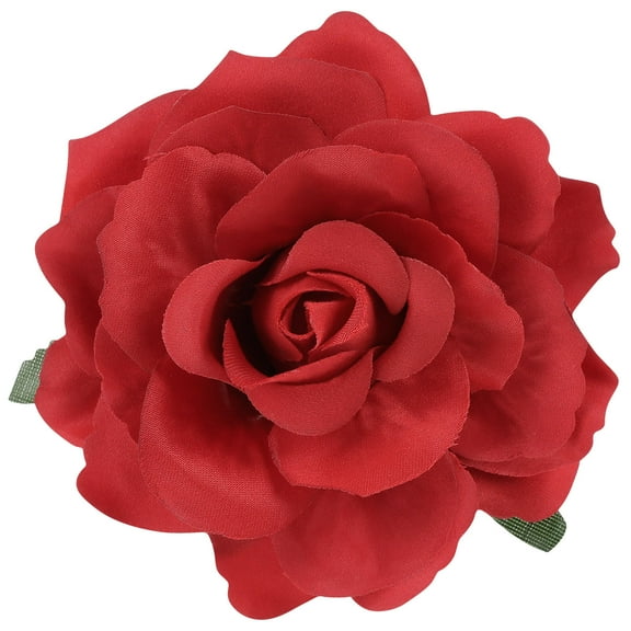 WHAMVOX Rose Hair Clip Flower Brooches for Women Red Accessories Poinsettia Bridesmaid
