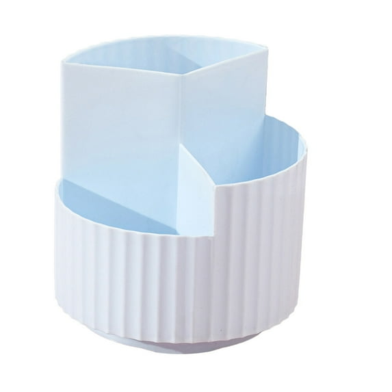 WHAMVOX Rotating Pen Holder for Desk Multifunctional Stationery Organizer Blue