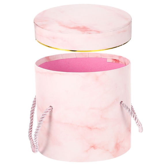 WHAMVOX Round Flower Bucket Wedding Decor Potted Packing Boxes Pink