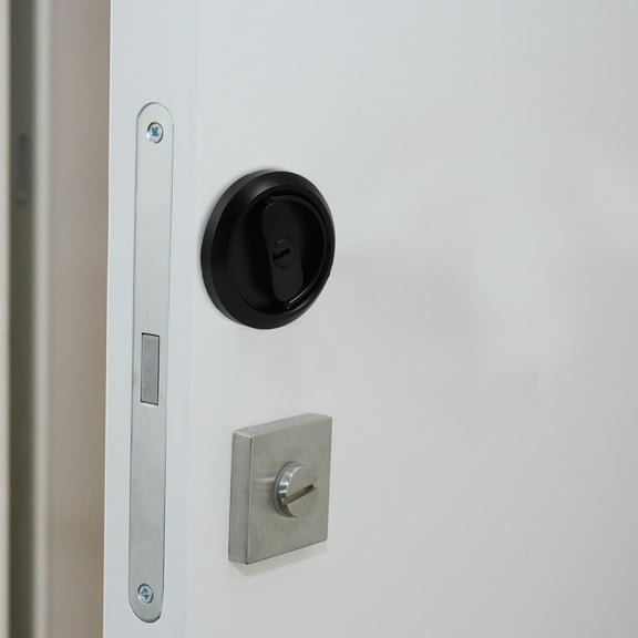 WHAMVOX Round Pocket Door Lock Bed Bath Handles Latch Privacy Pocket Door Latch Gate Lock For Bed Room Kitchen Laundry Room Bathroom Doors