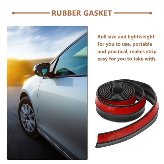 WHAMVOX  Rubber Gasket Material Self Weather Stripping Door Seal Black