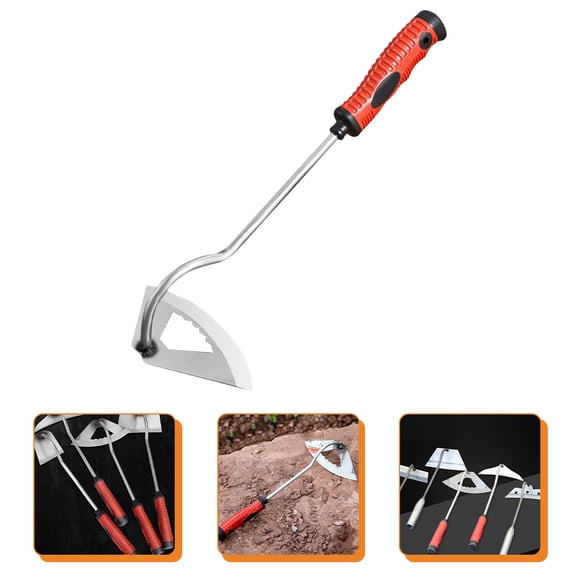 WHAMVOX  Rubber Hollow Hoe Uprooting Hand Weeding Tool Garden Shovel