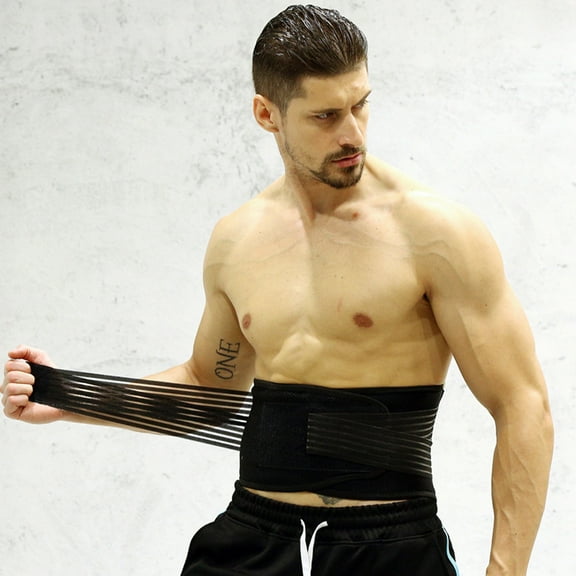 KHBUAB Abdomen and Lower Back Support Black Ergonomic Design Gym 1Set