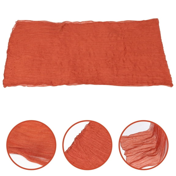 WHAMVOX Rustic Tablecloth for Wedding Reception Bridal Shower with Good Air Permeability and Dirt Resistant Orange Polyester