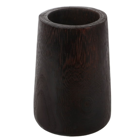 WHAMVOX Wooden Vase Black 1Pcs 5.3x3.9x3.9in Rustic Style