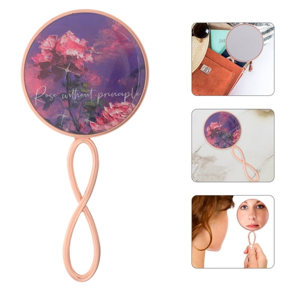 WHAMVOX  Salon Hand Mirror Held Handheld High-definition Decorative Travel