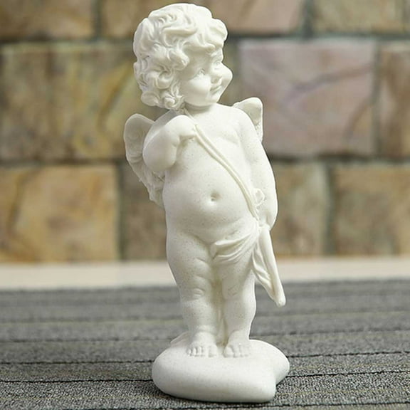 WHAMVOX  Sandstone Ornaments Living Cherub Statue Tabletop Decor Office