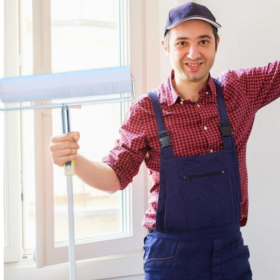 WHAMVOX Self Leveling Spiked Roller for Floor with Plastic and Steel Material White Color 1.5 inch Diameter