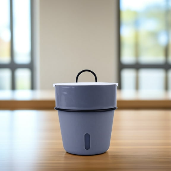 DECORNIJIA Self Watering Planter Grey Storage Container 1Pack 4.7x4.3x4.3in