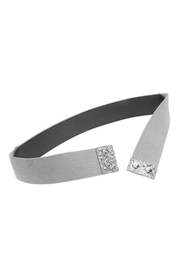 Sequin Stretch Belt Glittery Silver Adjustable Accentuate Waistline for Formal Dresses 1Pcs