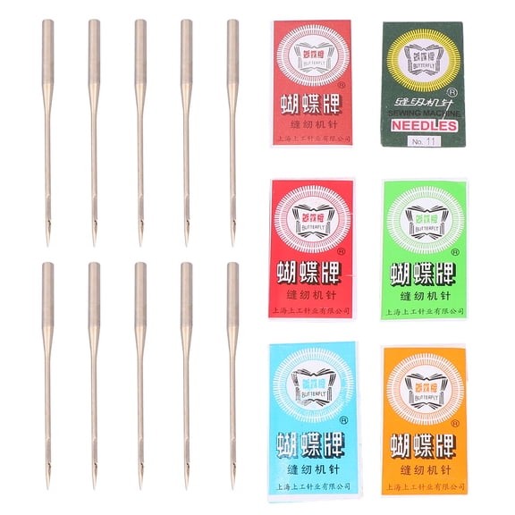 WHAMVOX Sewing Machine Needles for Knits Sturdy Metal Silver Universal Point Compatible with Most Home Machines 100pcs