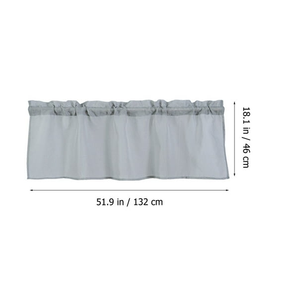 WHAMVOX Sheer Short Curtains Gray Linen Curtains Home Decor Child 132x46cm Light Grey