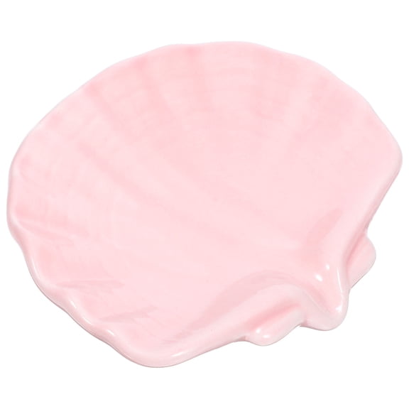 WHAMVOX Shell Shape Soap Dish Soap Holder Decorative Ceramic Soap Bar Holder for Bathroom