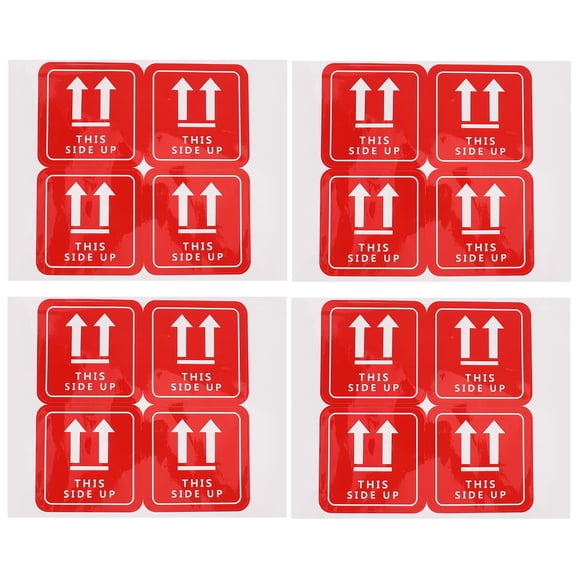 WHAMVOX Shipping Stickers with Adhesive Back PVC Material Red Color 16 Pcs 2.5x3.5 Inches
