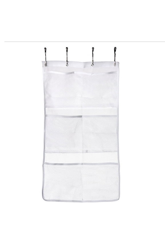 Shower Mesh Organizer Bathroom Hanging Bag Six-pocket