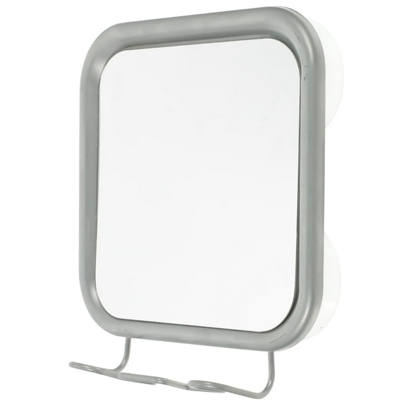 WHAMVOX Shower Shaving Mirror Suction Cup Hook Makeup Silver High Definition