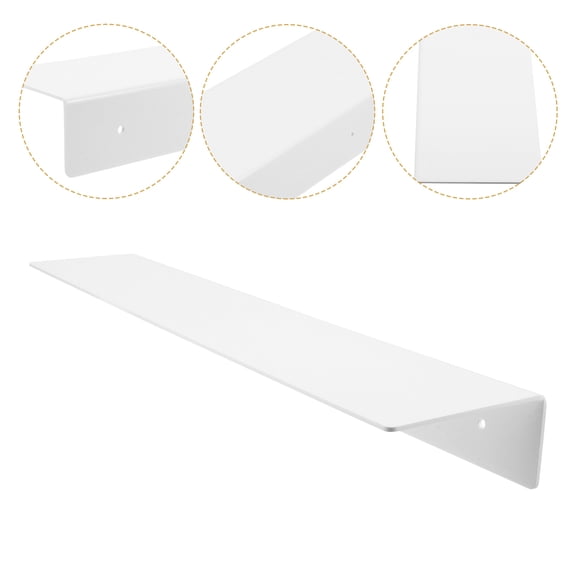SEWCHICS Bathroom Adhesive Shelf White Plastic 1Pcs 19.7X3.9X2.0In