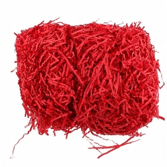 SEWCHICS Shredded Paper Filler Red 1 Pack Wavy Edge present Box Filling