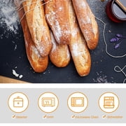 WHAMVOX Silicone Bread Baking Tray with Handle, Nonstick, Loaf Pan, Black