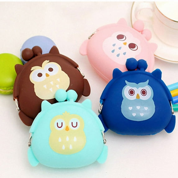ROMANSENTIAL Kawaii Purses Silicone Shape For Girls Travel Daily Use 1Set 3.9x3.5x2.0in