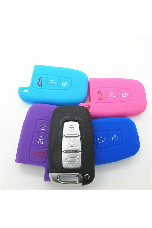 Silicone Key Case Pouch for Car Keys Fob Covers Keychain Black