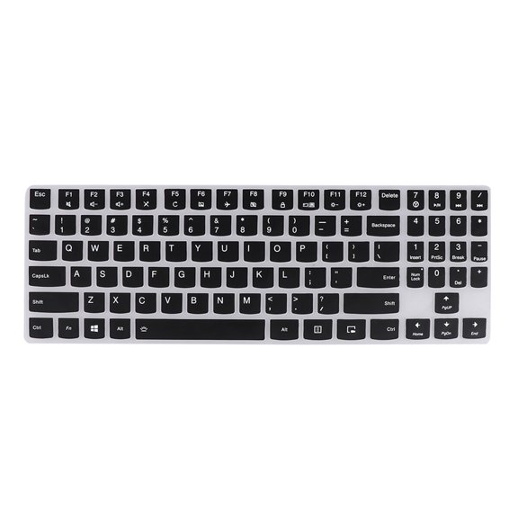 WHAMVOX Silicone Keyboard Cover for Protection Use Easy to Clean and Thin Design Compatible with 15 6 Inches Laptop R720 Black
