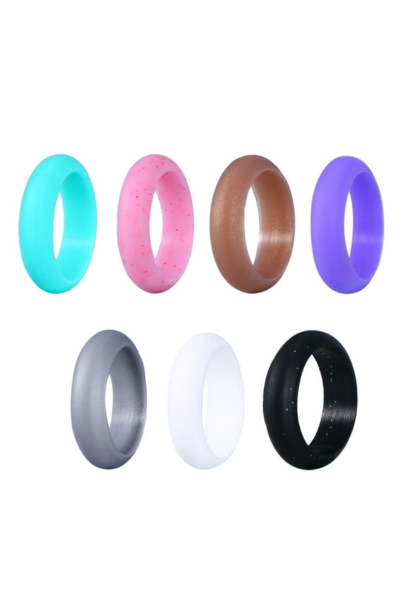 7Pcs Premium Silicone Rings Comfortable Rubber Finger Bands Ideal for Swollen Fingers