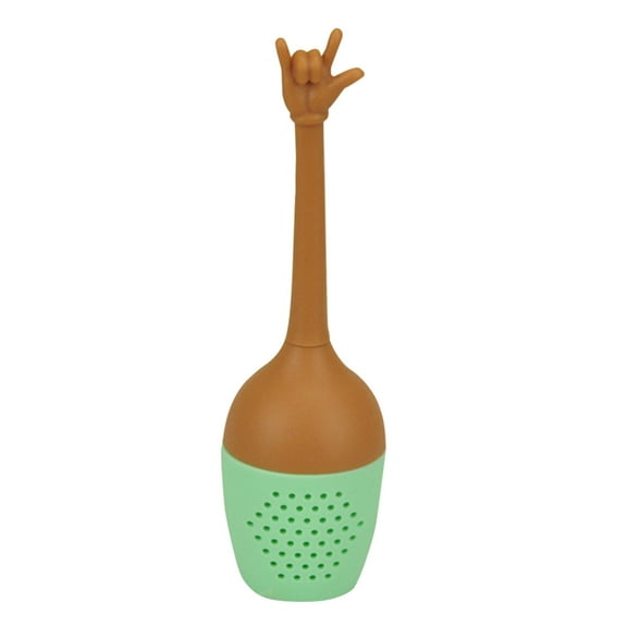 WHAMVOX Silicone Tea Infuser Tea Leaf Strainer Gesture Tea Filter Diffuser with Handle (I Love You)