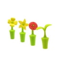 thumbnail image 1 of WHAMVOX Silicone Wine Stopper with Leaf Shape Design for Bottle Use Green Color Reusable and 4 Pieces, 1 of 8