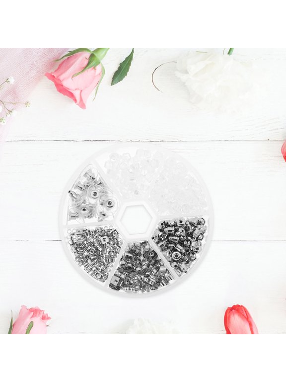 Plated Silver Alloy and Silicone Earring Backs for Secure and Comfortable Wear