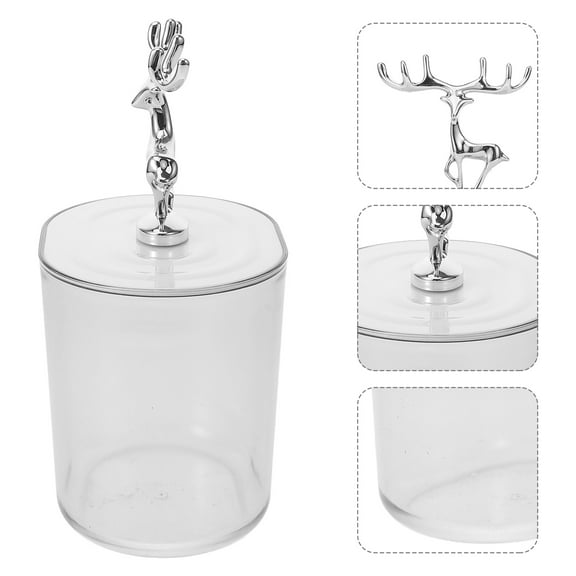 WHAMVOX Silver Plastic Storage Box with Lid for Small Items and Miscellaneous Storage at Home Office or Dorm