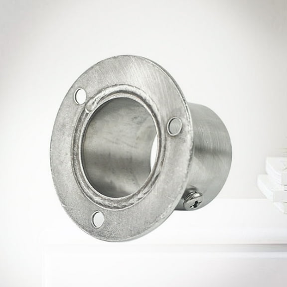 WHAMVOX Silver Stainless Steel Clothes Rail Round Tube Brackets for Closet with 32MM Thickness