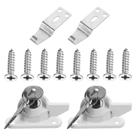 WHAMVOX Zinc Alloy Anti-Theft Door and Window Locks with Keys, 2-Pack Home Security