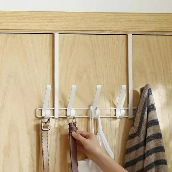 FESTFENDS Simple Style Door Hook Simple Style Door Back Storage Hook White Carbon Steel 1Pack