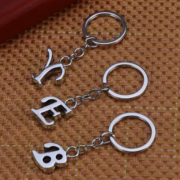 WHAMVOX Metal Letter B Keychain Stylish Alphabet Charm Pendant Bag Accessory Gift for Birthday