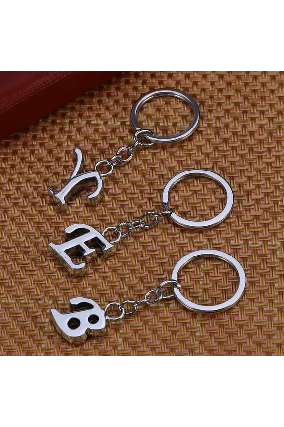 Stylish Metal Letter B Keychain Key Alphabet Charm Pendant Bag Accessory Birthday