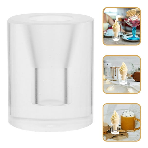 WHAMVOX  Single Cone Display Holder Serve Ice Cream Cones Transparent