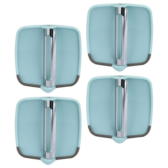 WHAMVOX Skyblue Finger Potato Peeler with Stainless Steel for Home Use Ergonomic Handle 4Pcs