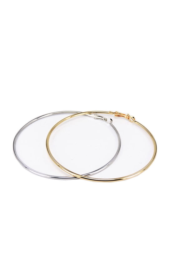 Sleepers Earrings Silver Exaggerated Smooth Unisex