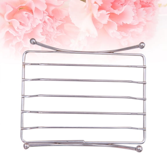 WHAMVOX Sliver Stainless Steel Soap Box Creative Simple Bathroom Kitchen Asphalt Storage Rack