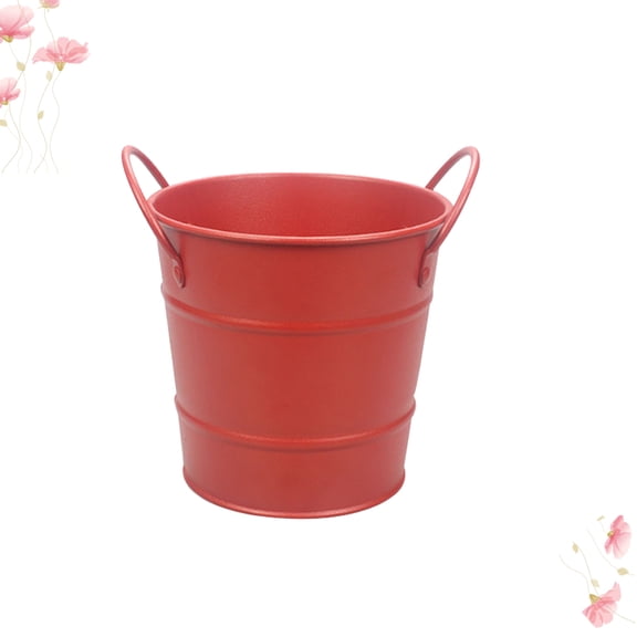 WHAMVOX Small Bucket Restaurant Portable Bucket Bar Supplies Baby 11.5X11CM Red