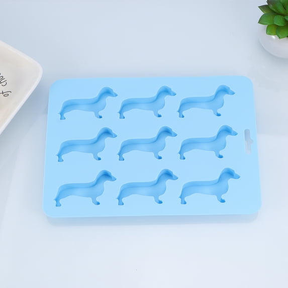 WHAMVOX Small Ice Cube Tray Silicone Type Dachshund Trays