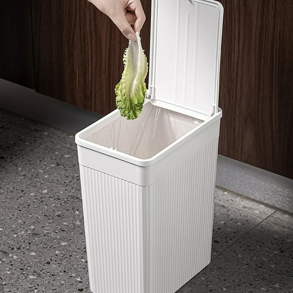 WHAMVOX Small Kitchen Garbage Can Bedside Push Trash Office
