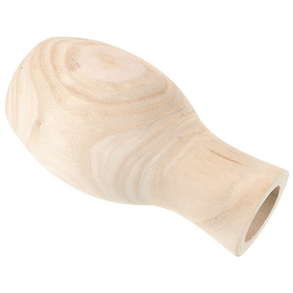 WHAMVOX Small Rustic Wooden Vase Dried Flower Vase Tabletop Ornament Decorative Wood Vase