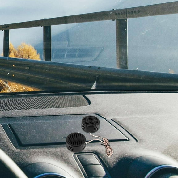 WHAMVOX Small Speakers for Car Use Clear Sound and Strong Plastic Metal Build 1 Pair Black