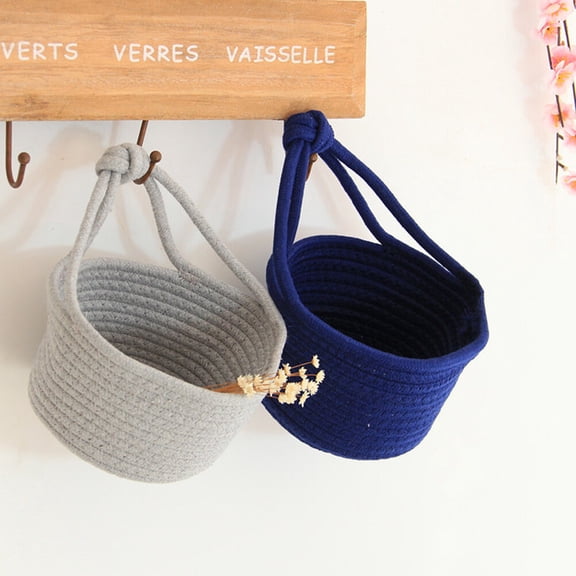 WHAMVOX Small Wicker Basket Newspaper Storage Pet Product