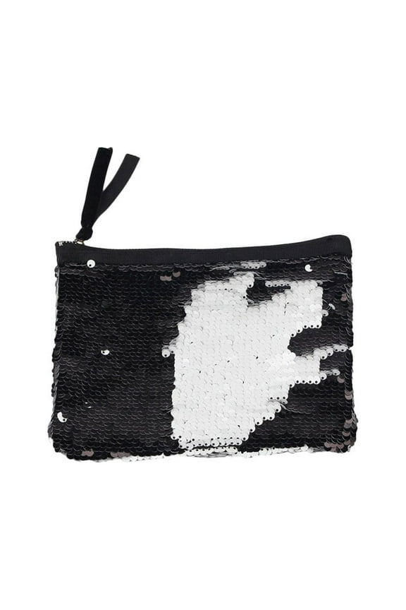 Smooth Zipper Clutch Bag Attractive Sequin Design
